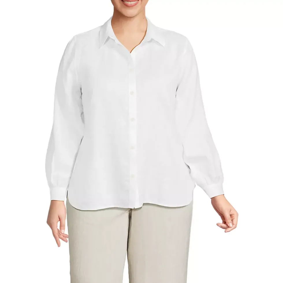 Women's Linen Long Sleeve Feminine Shirt