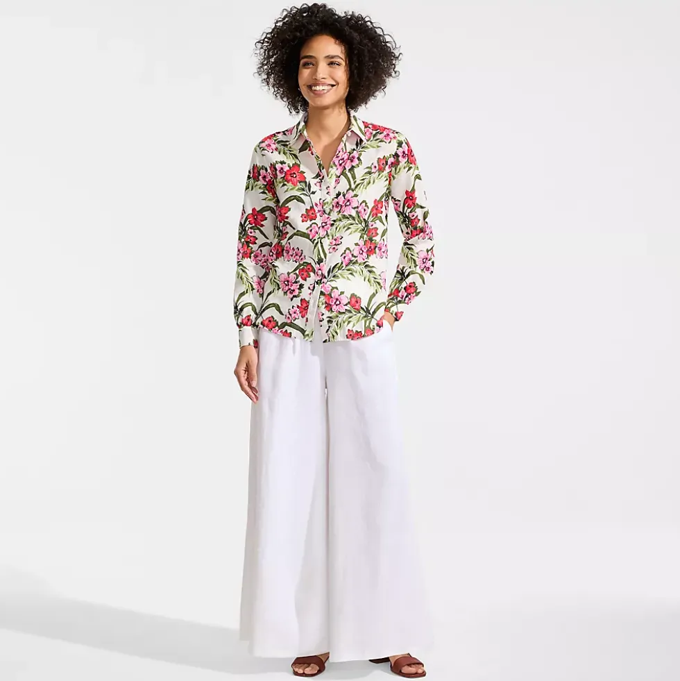 Women's Linen Long Sleeve Feminine Shirt