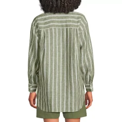 Women's Linen Oversized Button Front Shirt
