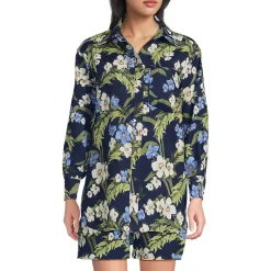 Women's Linen Oversized Button Front Shirt