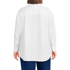 Women's Linen Oversized Button Front Shirt