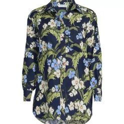 Women's Linen Oversized Button Front Shirt