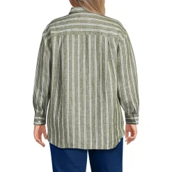 Women's Linen Oversized Button Front Shirt