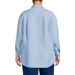 Women's Linen Oversized Button Front Shirt