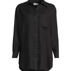 Women's Linen Oversized Button Front Shirt