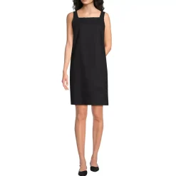 Women's Linen Shift Above the Knee Dress