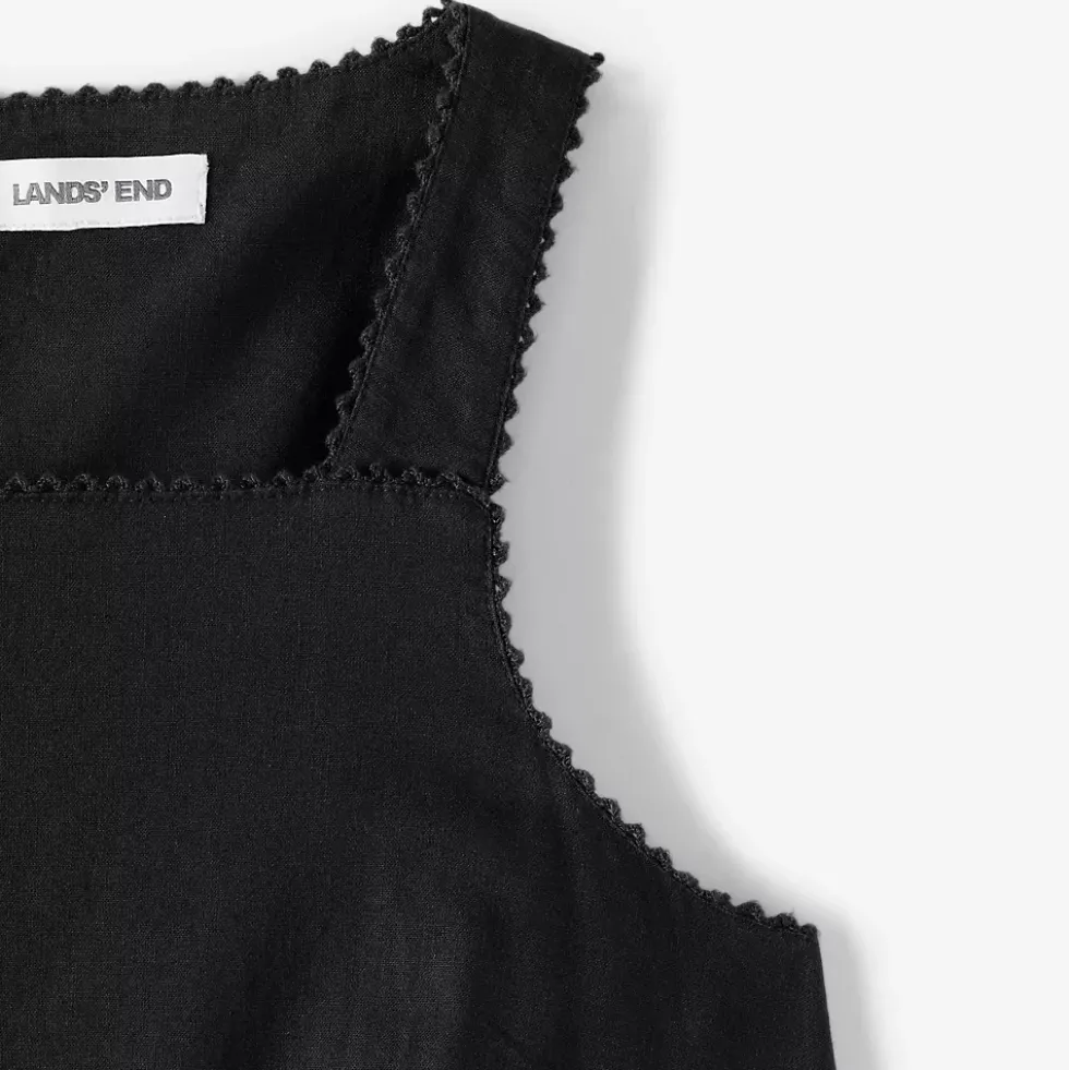 Women's Linen Shift Above the Knee Dress