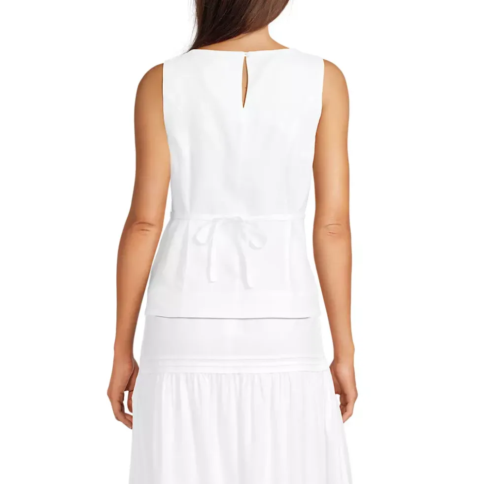 Women's Linen Sleeveless Peplum Top
