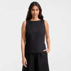 Women's Linen Sleeveless Peplum Top