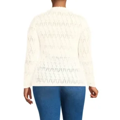 Women's Long Sleeve Brushed Lace Mock Neck Top