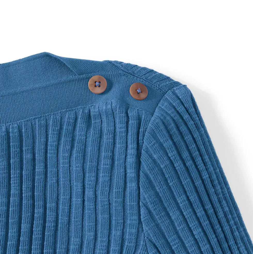 Women's Long Sleeve Coastal Rib Boatneck Top
