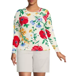 Women's Long Sleeve Crewneck Garden Tee - Sunshade UPF 50 Quick Dry