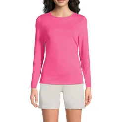 Women's Long Sleeve Crewneck Garden Tee - Sunshade UPF 50 Quick Dry