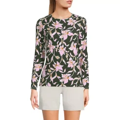 Women's Long Sleeve Crewneck Garden Tee - Sunshade UPF 50 Quick Dry