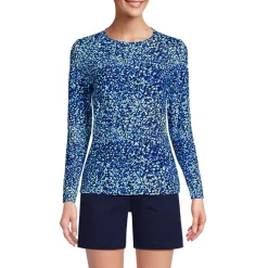 Women's Long Sleeve Crewneck Garden Tee - Sunshade UPF 50 Quick Dry