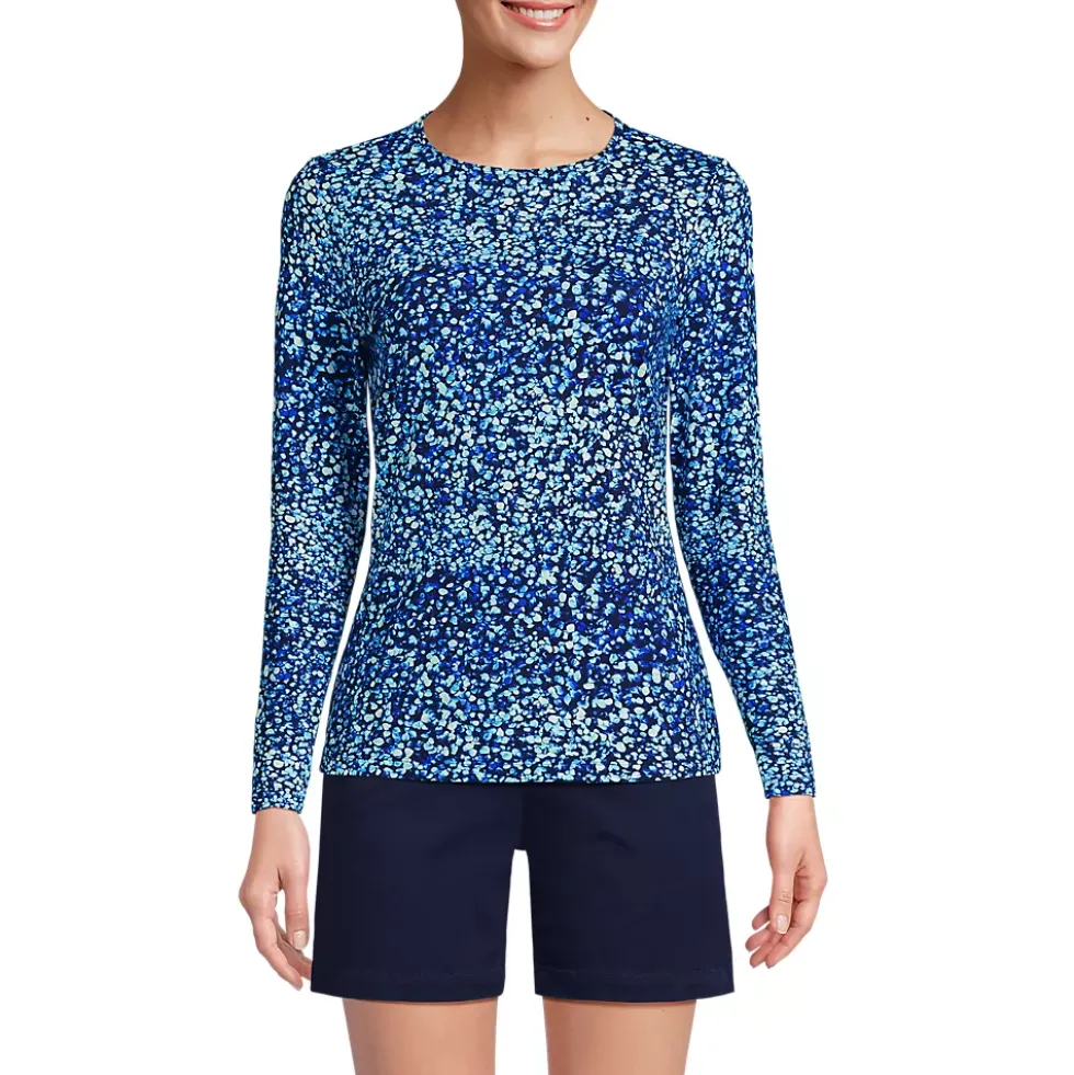 Women's Long Sleeve Crewneck Garden Tee - Sunshade UPF 50 Quick Dry