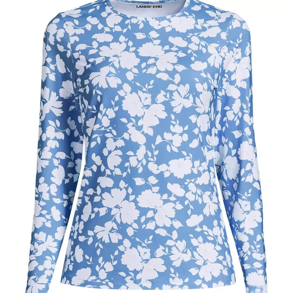 Women's Long Sleeve Crewneck Garden Tee - Sunshade UPF 50 Quick Dry