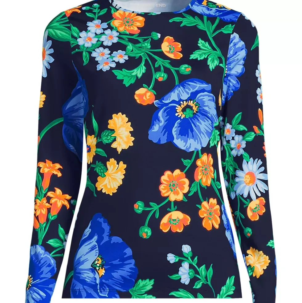Women's Long Sleeve Crewneck Garden Tee - Sunshade UPF 50 Quick Dry