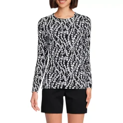 Women's Long Sleeve Crewneck Garden Tee - Sunshade UPF 50 Quick Dry