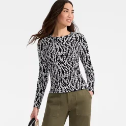 Women's Long Sleeve Crewneck Garden Tee - Sunshade UPF 50 Quick Dry