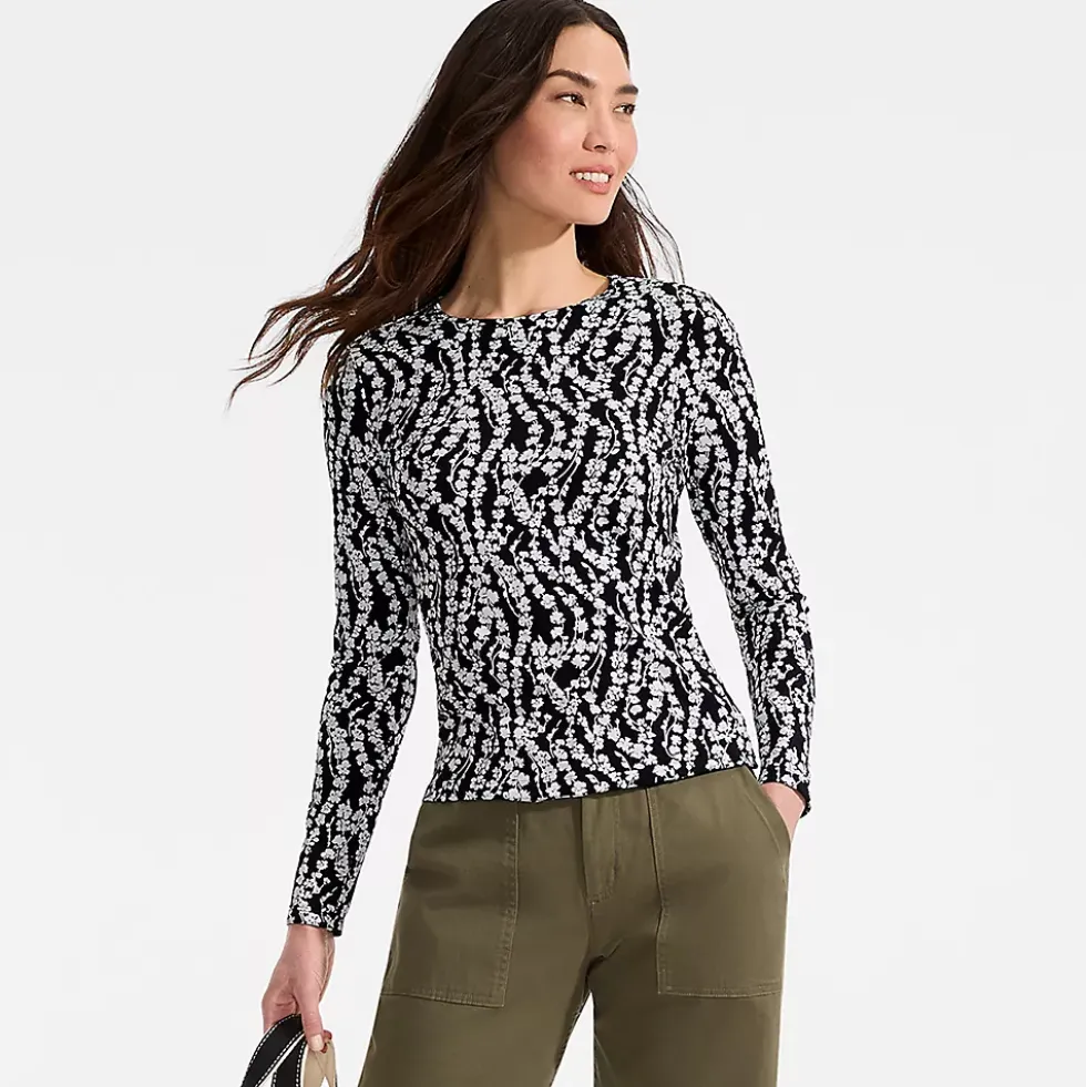 Women's Long Sleeve Crewneck Garden Tee - Sunshade UPF 50 Quick Dry