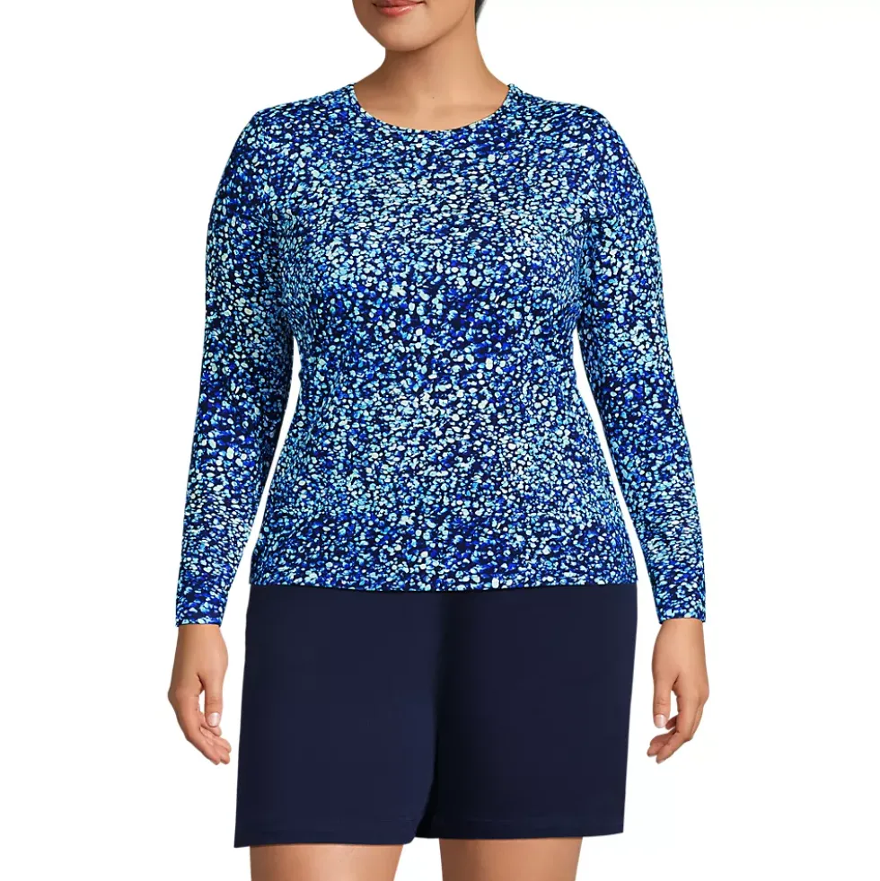 Women's Long Sleeve Crewneck Garden Tee - Sunshade UPF 50 Quick Dry