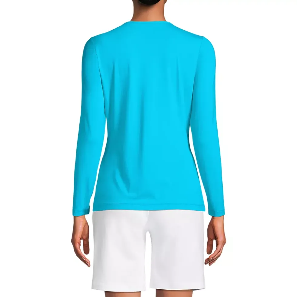 Women's Long Sleeve Crewneck Garden Tee - Sunshade UPF 50 Quick Dry