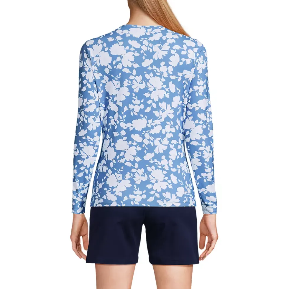 Women's Long Sleeve Crewneck Garden Tee - Sunshade UPF 50 Quick Dry
