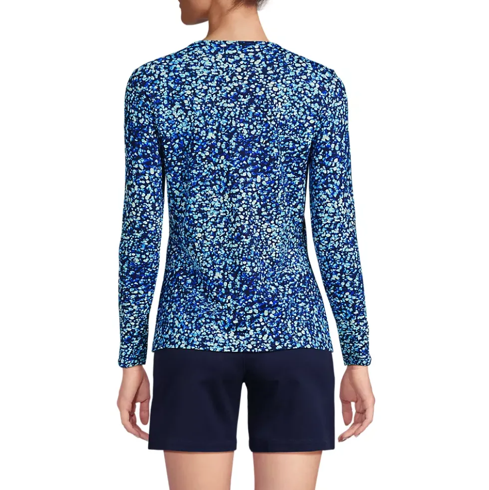 Women's Long Sleeve Crewneck Garden Tee - Sunshade UPF 50 Quick Dry