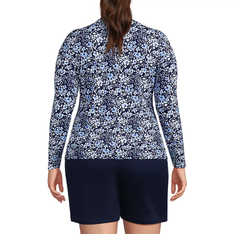 Women's Long Sleeve Crewneck Garden Tee - Sunshade UPF 50 Quick Dry