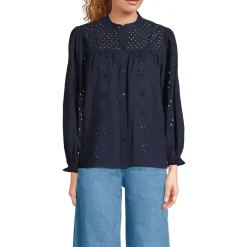 Women's Long Sleeve Cypress Eyelet Blouse