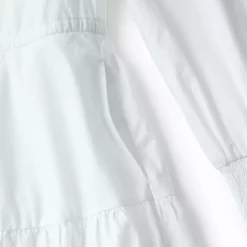 Women's Long Sleeve Eyelet Mini Popover Dress