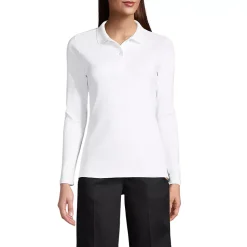 Women's Long Sleeve Feminine Fit Interlock Polo Shirt