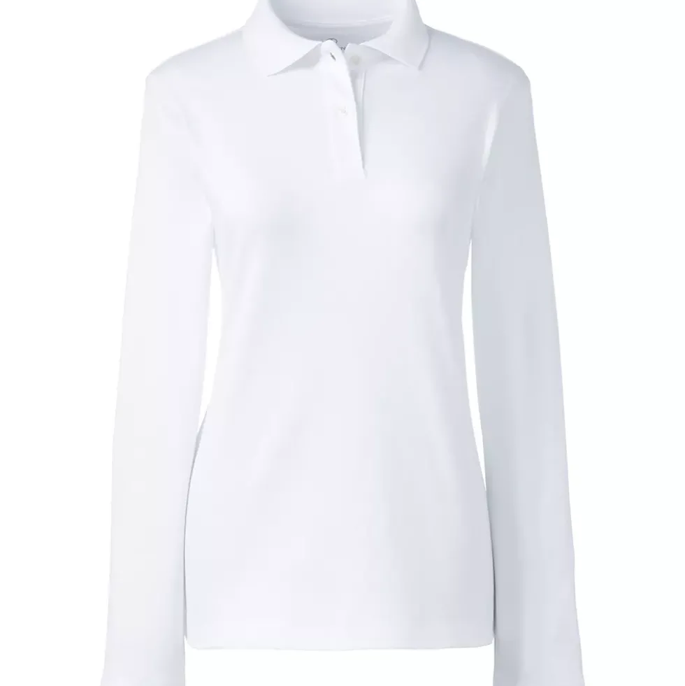 Women's Long Sleeve Feminine Fit Interlock Polo Shirt