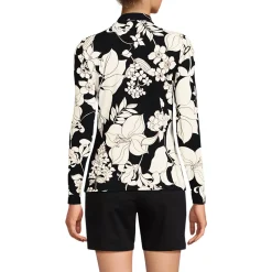 Women's Long Sleeve Garden Tee Mock Neck- Sunshade UPF 50 Quick Dry