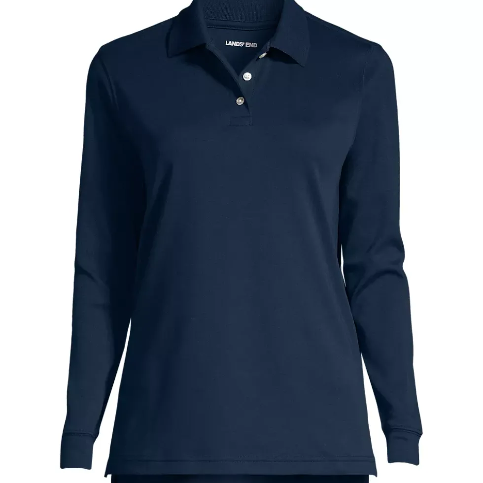 Women's Long Sleeve Interlock Polo Shirt