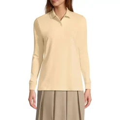Women's Long Sleeve Interlock Polo Shirt