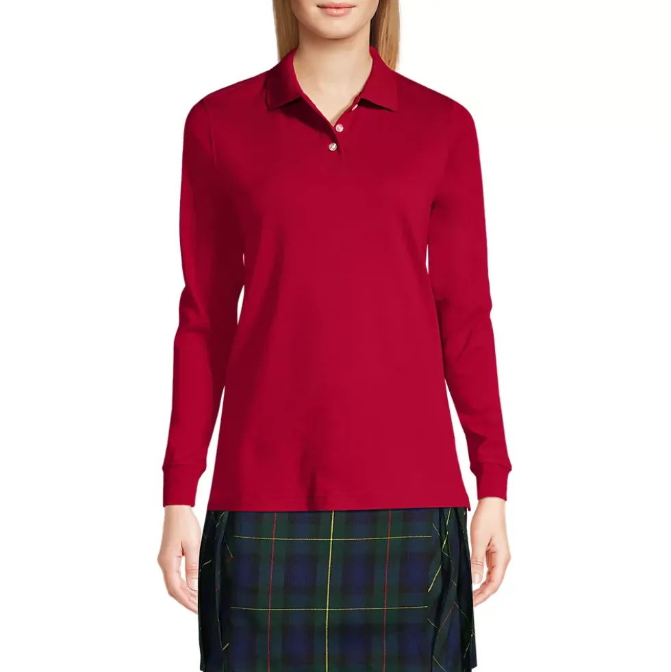 Women's Long Sleeve Interlock Polo Shirt