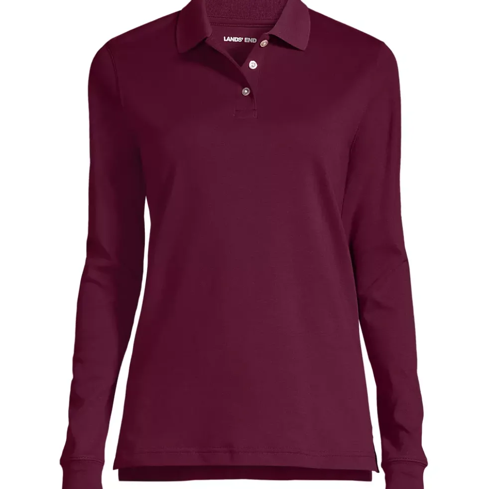 Women's Long Sleeve Interlock Polo Shirt