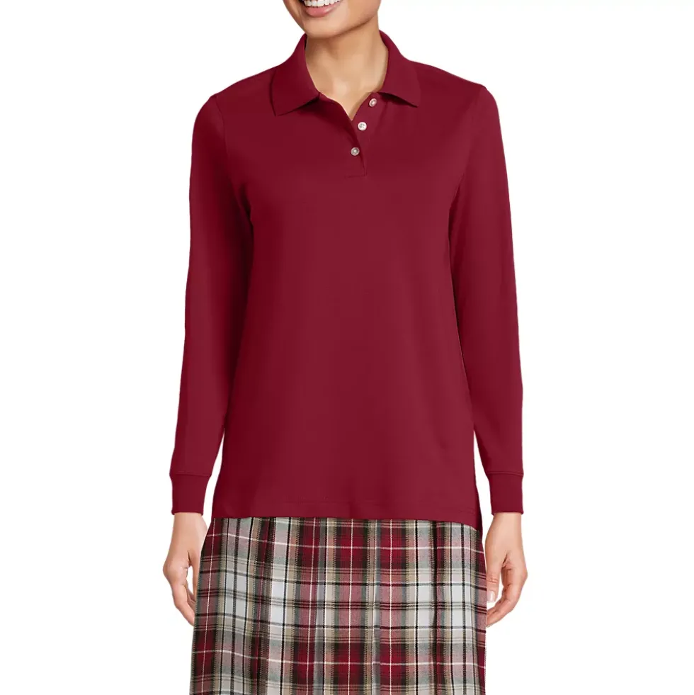 Women's Long Sleeve Interlock Polo Shirt