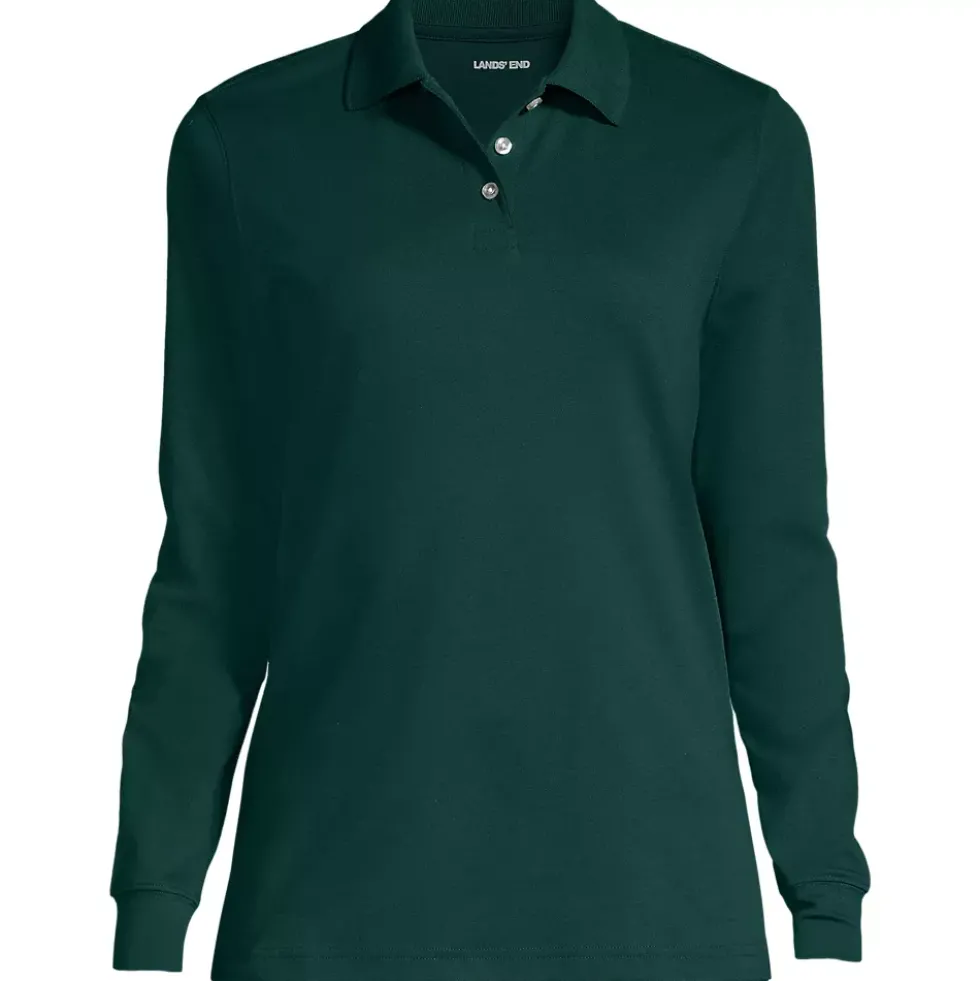 Women's Long Sleeve Interlock Polo Shirt