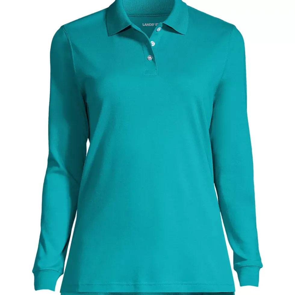 Women's Long Sleeve Interlock Polo Shirt