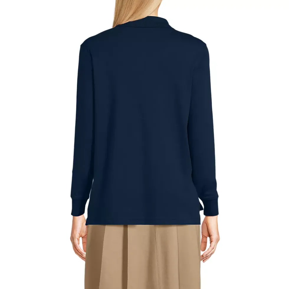 Women's Long Sleeve Interlock Polo Shirt