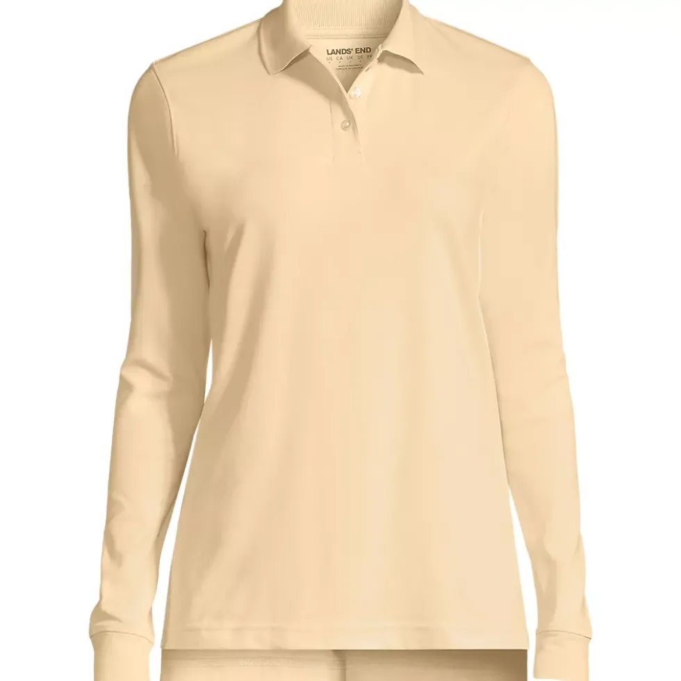 Women's Long Sleeve Interlock Polo Shirt