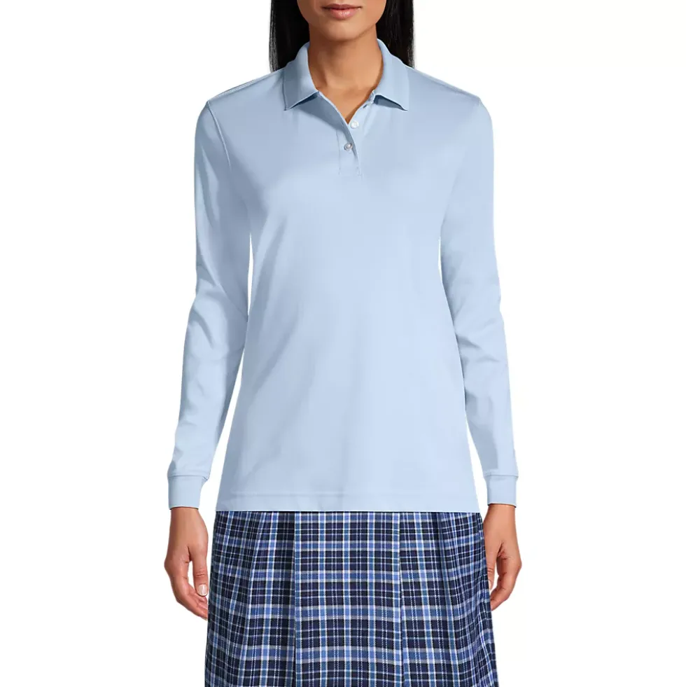 Women's Long Sleeve Interlock Polo Shirt