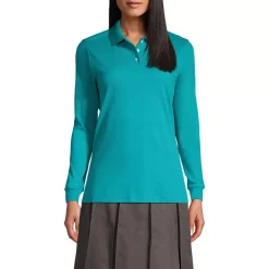 Women's Long Sleeve Interlock Polo Shirt