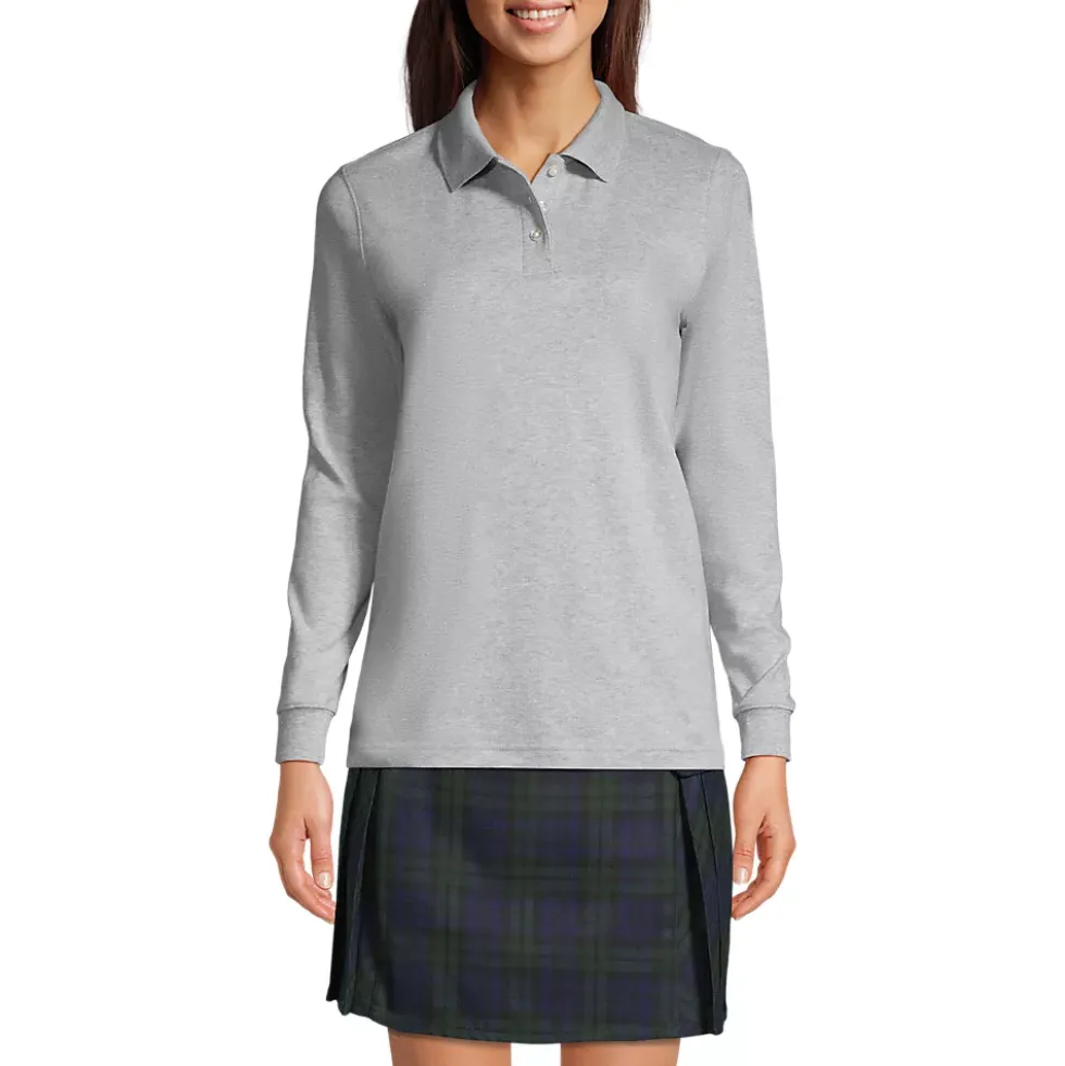 Women's Long Sleeve Interlock Polo Shirt