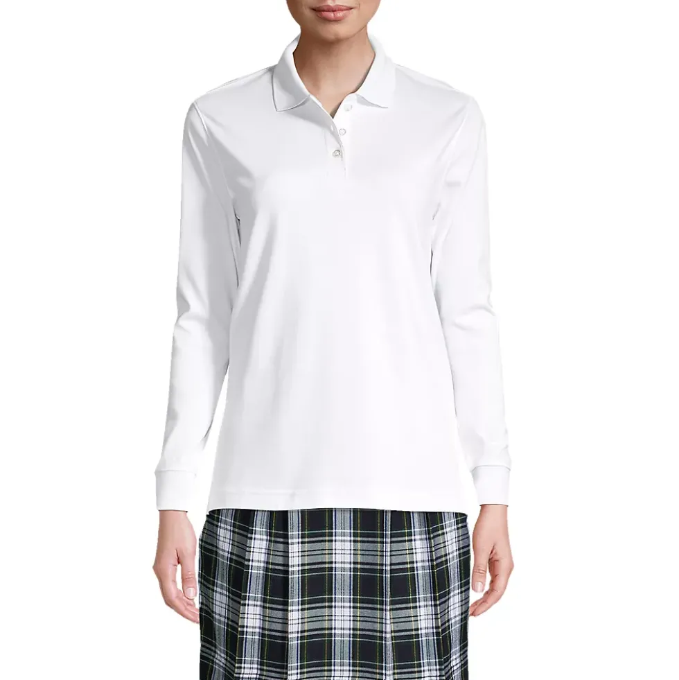 Women's Long Sleeve Interlock Polo Shirt