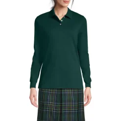 Women's Long Sleeve Interlock Polo Shirt