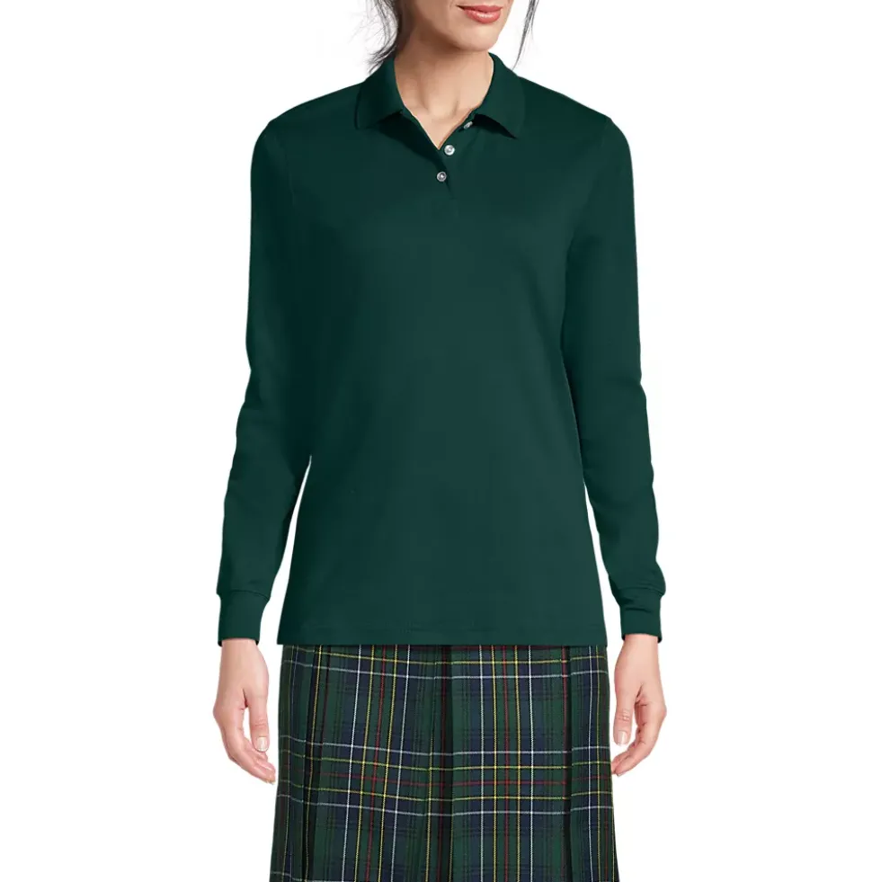 Women's Long Sleeve Interlock Polo Shirt